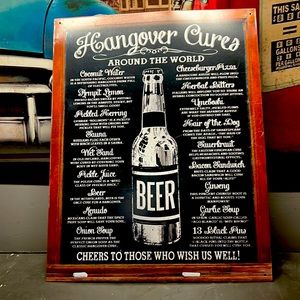 Metal bar sign